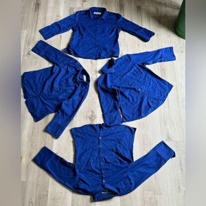 Superior Uniform Groups 5 Blue Button Down Shirts, Work, Restaurant Size Medium